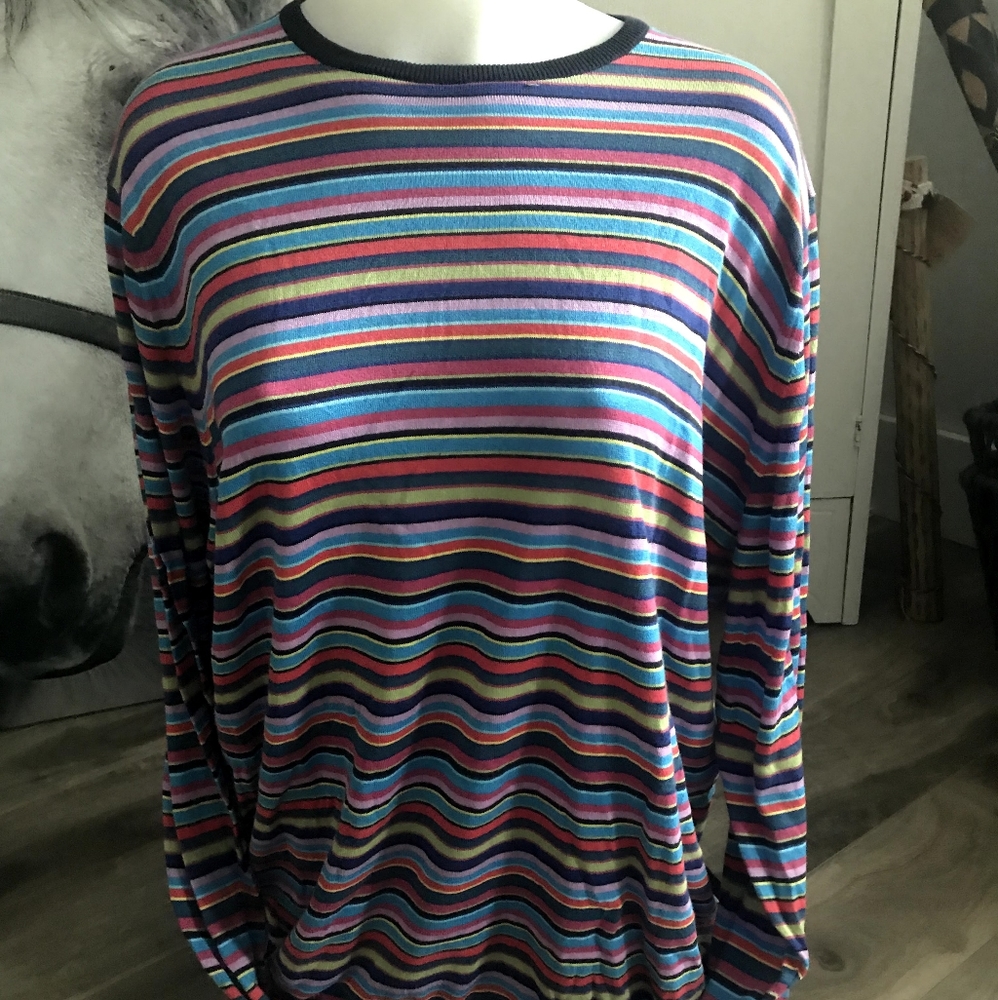 John Smedley Striped Multicoloured Sweater Men XL